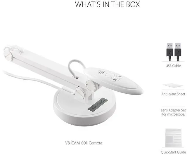 Alt view image 7 of 7 - VB-VIS-002 8MP USB Document Camera with Adjustable Arm, Auto Focus, Digital Zoom with Windows, MacOS, and Chrome OS Support