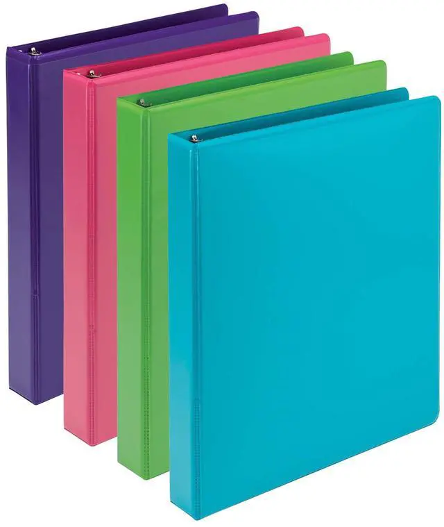 Alt view image 9 of 13 - Samsill Earth's Choice Plant-Based Durable Binders 3 Round Ring Assorted Color 4 Pack (MP48639)