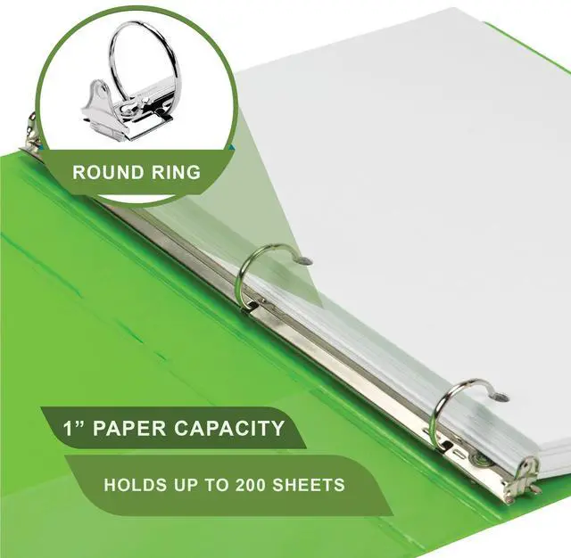 Alt view image 12 of 13 - Samsill Earth's Choice Plant-Based Durable Binders 3 Round Ring Assorted Color 4 Pack (MP48639)