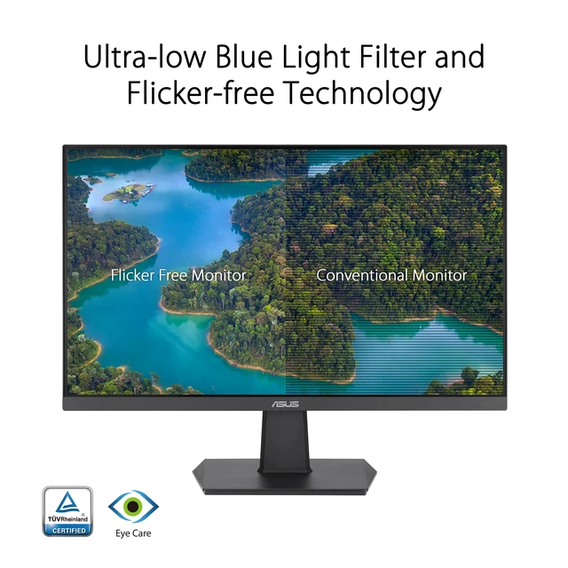 Alt view image 4 of 7 - VA24EHF2-24" 1080P FHD 120Hz IPS Computer Monitor, HDMI, VGA, VESA IPS, Full HD, 99% sRGB, Frameless, 120Hz, Adaptive-Sync, 1ms, HDMI, VGA, Low Blue Light, Flicker Free, VESA Wall Mount