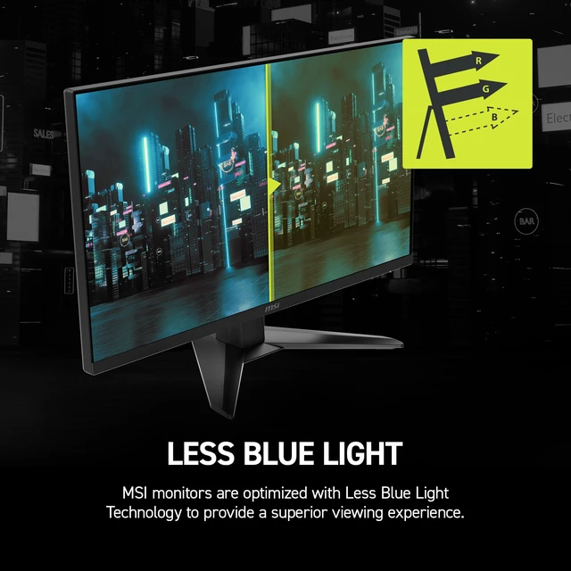 Alt view image 6 of 7 - MAG 272F 27-inch 1920 x 1080 (FHD) Gaming Office Monitor, 200Hz, AMD FreeSync Premium, HDR Ready, HDMI, VGA Port, VESA, Tilt, 0.5ms, Black
