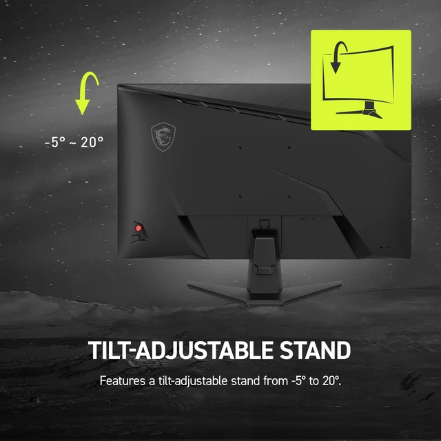 Alt view image 7 of 7 - MAG 272F 27-inch 1920 x 1080 (FHD) Gaming Office Monitor, 200Hz, AMD FreeSync Premium, HDR Ready, HDMI, VGA Port, VESA, Tilt, 0.5ms, Black