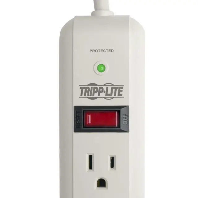 Alt view image 4 of 7 - 7 Outlet Surge Protector Power Strip, Extra Long 12ft Cord, Lifelong & $25,000 Insurance (TLP712),White