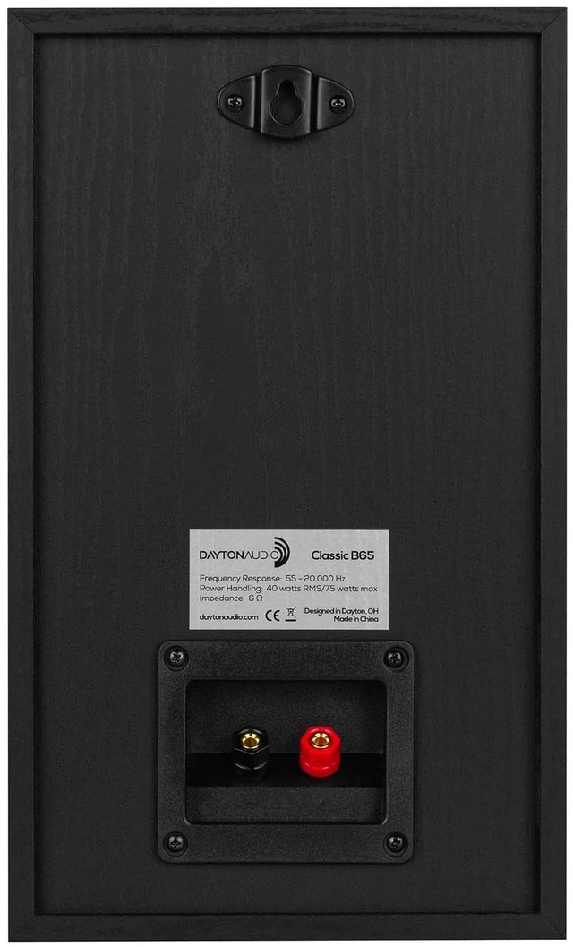 Alt view image 4 of 7 - Classic B65 Bookshelf Speakers, 6.5" Woofer & 1" Tweeter, Passive 2-Way Design, 60W RMS, for Music, TV & Home Audio Systems Black