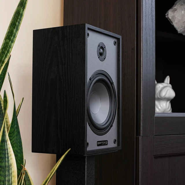 Alt view image 7 of 7 - Classic B65 Bookshelf Speakers, 6.5" Woofer & 1" Tweeter, Passive 2-Way Design, 60W RMS, for Music, TV & Home Audio Systems Black