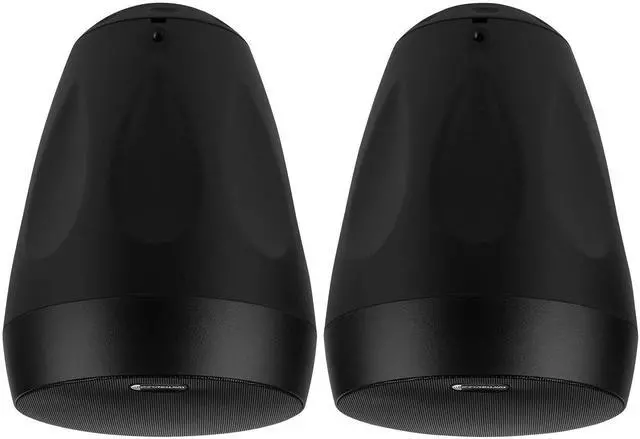 Alt view image 2 of 7 - WP65BT 6-1/2" IP55 Indoor/Outdoor Waterproof Backyard Pool Deck Patio Landscape Garden Pendant Speaker Pair Black