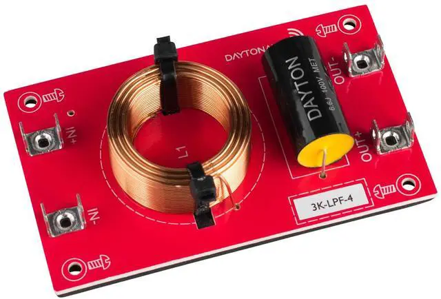 Main image of Dayton Audio 3k-LPF-4 Low Pass Speaker Crossover 3,000 Hz 12 dB/Octave