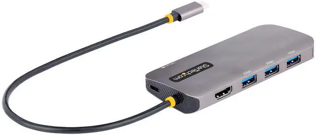 Main image of 6-in-1 USB-C Hub for Monitors, 4K 60Hz HDMI Video, HDR10, Gigabit Ethernet, USB 5Gbps Hub, 100W Laptop Charging with Cable Management for MacBook M1 M2 M3 M4 and Windows