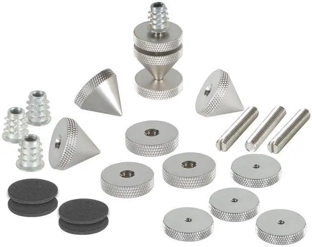 Main image of Dayton Audio DSS6-SN Satin Nickel Speaker Spike Set 4 Pcs.