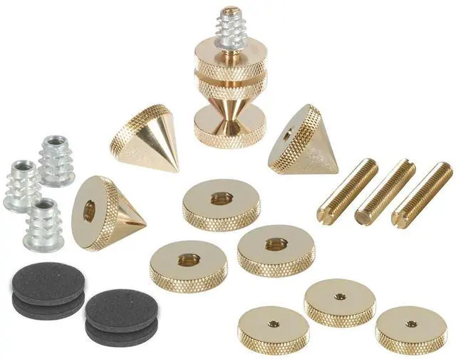 Alt view image 4 of 4 - Dayton Audio DSS6-G Gold Speaker Spike Set 4 Pcs.