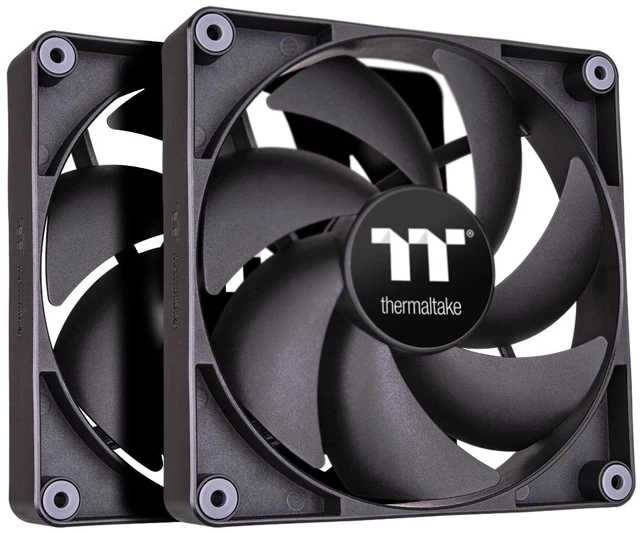 Main image of Thermaltake CT120 PC Cooling Fan (2-Fan Pack), Daisy-Chain Design, Fan speeds up to 2000 RPM, 120 mm Hydraulic Bearing Fan, Anti-Vibration mounting, CL-F147-PL12BL-A