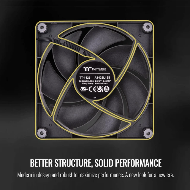 Alt view image 6 of 6 - Thermaltake CT120 PC Cooling Fan (2-Fan Pack), Daisy-Chain Design, Fan speeds up to 2000 RPM, 120 mm Hydraulic Bearing Fan, Anti-Vibration mounting, CL-F147-PL12BL-A