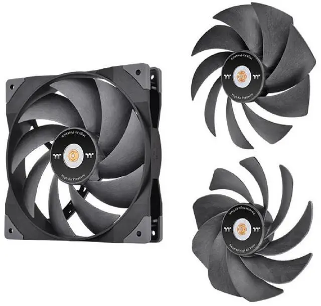 Alt view image 13 of 15 - Thermaltake SWAFAN GT14 PC Cooling Fan, 3 Types of Detachable Fan Blades, High Pressure/High Air Flow/ Reversed (Single Fan Pack) CL-F157-PL14BL-A
