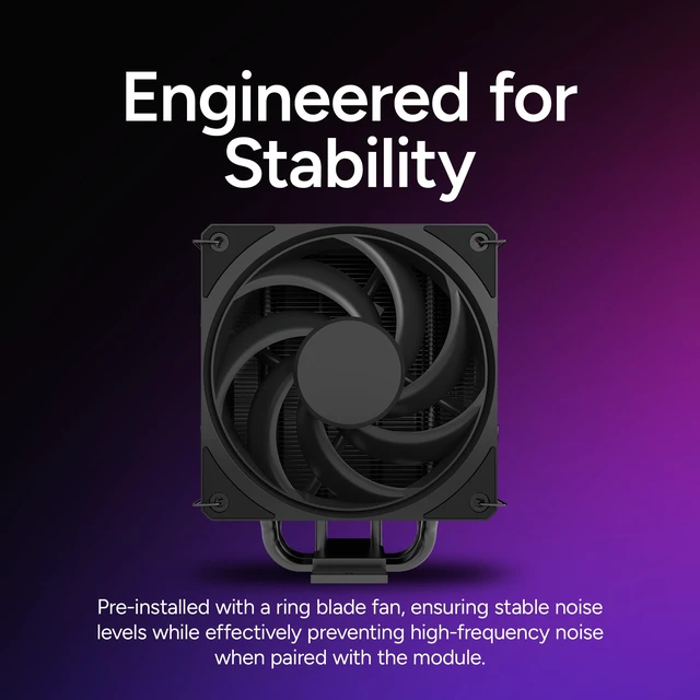 Alt view image 4 of 7 - Cooler Master Hyper 212 3DHP CPU Air Cooler, 3DHP Cooling, PWM Fan | AMD AM5/AM4 & Intel LGA1851/1700 Support Cooler, 3DHP, Quiet Cooling, Mobius 120P PWM Fan, 158 mm, Easy Installation