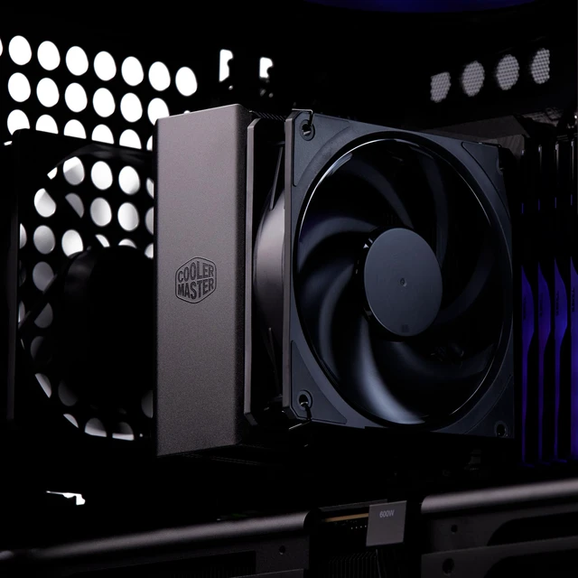 Alt view image 6 of 7 - Cooler Master Hyper 212 3DHP CPU Air Cooler, 3DHP Cooling, PWM Fan | AMD AM5/AM4 & Intel LGA1851/1700 Support Cooler, 3DHP, Quiet Cooling, Mobius 120P PWM Fan, 158 mm, Easy Installation