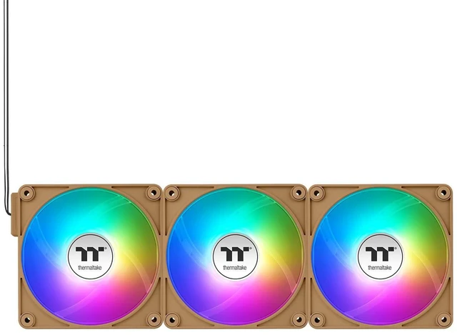 Alt view image 20 of 20 - Thermaltake CT120 EX Reverse ARGB Sync PC Cooling Fan 3 Pack, 500~2000 RPM, 5V Mobo Sync, 16.8 Million Colors 9 LEDs, MagForce 2.0 Connectors, Hydraulic Bearing, Gravel Sand, CL-F224-PL12GS-A