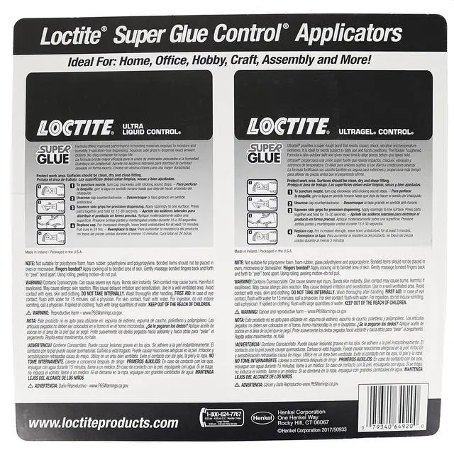 Alt view image 2 of 2 - Loctite 3 Pack of Ultra Gel and Ultra Liquid Super Glue for Crafts and Household or Office Repairs (2 x 4 Gram Ultra Gel Applicators, 1 x 4 Gram Ultra Liquid Applicator)