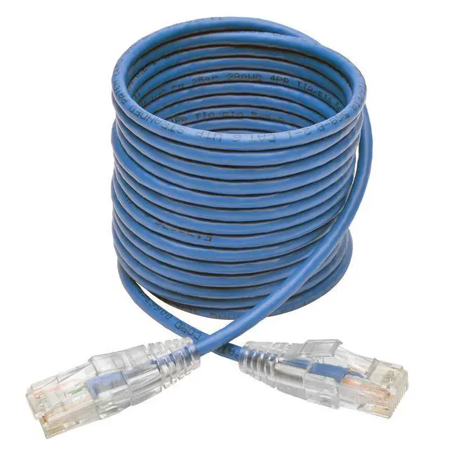 Alt view image 2 of 3 - Cat6 Gigabit Snagless Molded Slim UTP Patch Cable RJ45 M/M, Blue, 6' (N201-S06-BL)