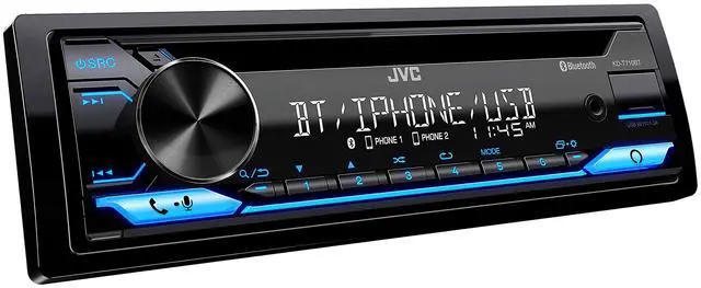 Alt view image 3 of 7 - KD-T710BT - CD Car Stereo, Single Din, Bluetooth Audio and Hands Free Calling w External Microphone, CD, MP3, USB, AUX Input AM/FM Radio, High Power Amp, Amazon Alexa Voice Control