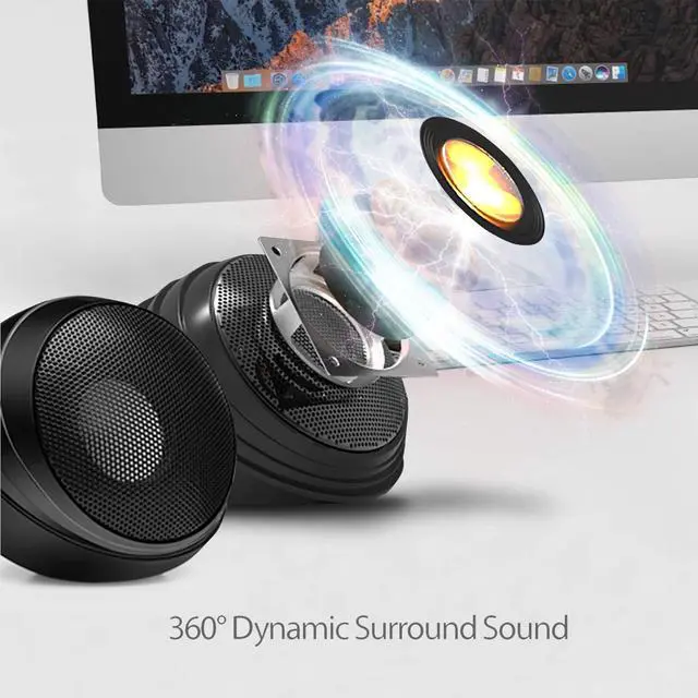 Alt view image 12 of 17 - Adesso Xtream S4 USB-Powered Desktop Computer Speaker 5W x 2 XTREAMS4