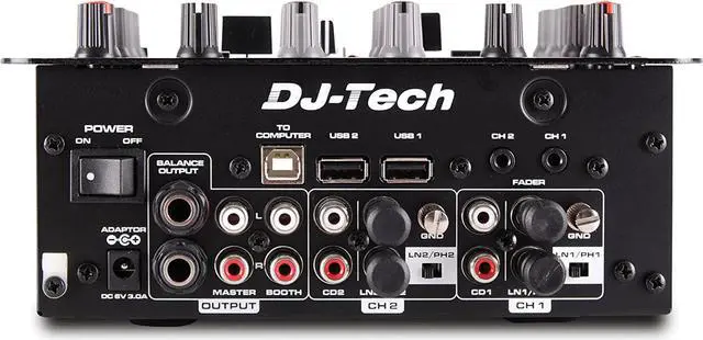 Alt view image 3 of 3 - Professional 2-Channel Mixer w/Integrated USB Soundcard