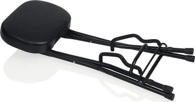 Alt view image 4 of 4 - Gator Frameworks Guitar Seat with Padded Cushion, Ergonomic Backrest and Fold Out Guitar Stand; Holds both Acoustic and Electric Guitars (GFW-GTR-SEAT)