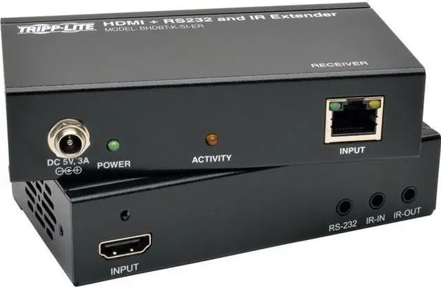 Alt view image 15 of 20 - Tripp Lite BHDBT-K-SI HDBaseT Lite HDMI Over Cat5e/6/6a Extender Kit with Serial and IR Control, 4Kx2K UHD / 1080p, Up to 230-ft. (70M)