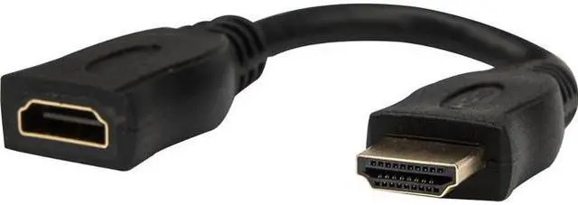 Alt view image 2 of 11 - Rocstor 6in High Speed HDMI Port Saver Cable M/F Black