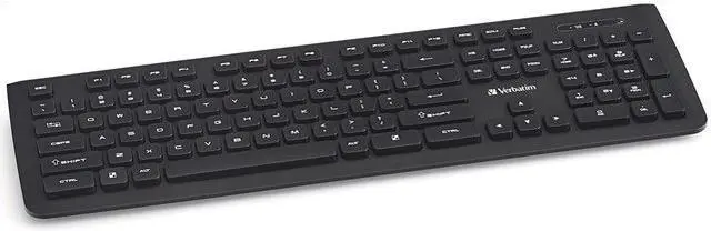 Alt view image 8 of 20 - Verbatim 99793 Black USB RF Wireless Slim Keyboard
