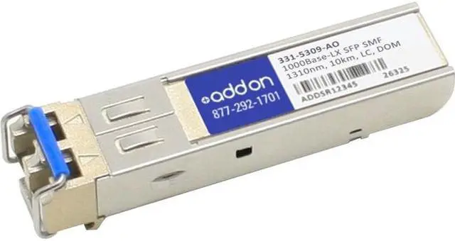 Alt view image 7 of 8 - AddOn Dell 331-5309 Compatible 1000Base-LX SFP Transceiver (SMF, 1310nm, 10km, LC, DOM)