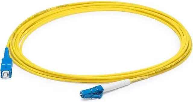Alt view image 2 of 4 - AddOn ADD-SC-LC-5MS9SMF 5m LC (Male) to SC (Male) Straight Yellow OS2 Simplex OFNR (Riser-Rated) Single-Mode Fiber (SMF) Patch Cable
