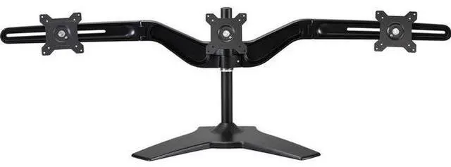 Alt view image 3 of 5 - Amer Mounts Stand Based Triple Monitor Mount for three 15"-24" LCD/LED Flat Panel Screens