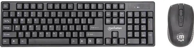 Alt view image 4 of 11 - Manhattan Wireless Keyboard and Optical Mouse Set 178990