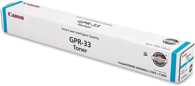 Alt view image 9 of 12 - Canon GPR-33 Original Toner Cartridge - Laser - 52000 Pages - Cyan - 1 Each