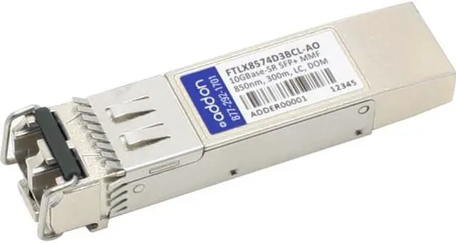 Alt view image 7 of 13 - AddOn Finisar FTLX8574D3BCL Compatible TAA Compliant 10GBase-SR SFP+ Transceiver (MMF, 850nm, 300m, LC, DOM)