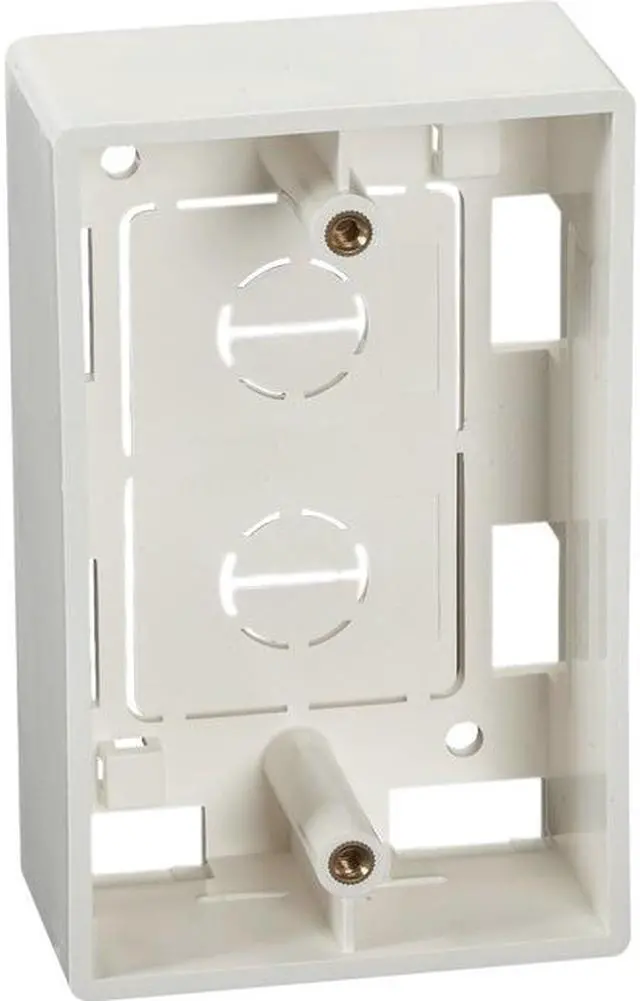 Alt view image 4 of 7 - Black Box JPB654 Office White Single-Gang Surfac E Mount Box