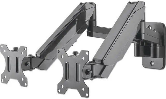 Alt view image 8 of 20 - Manhattan Universal Gas Spring Dual Monitor Wall Mount 461627