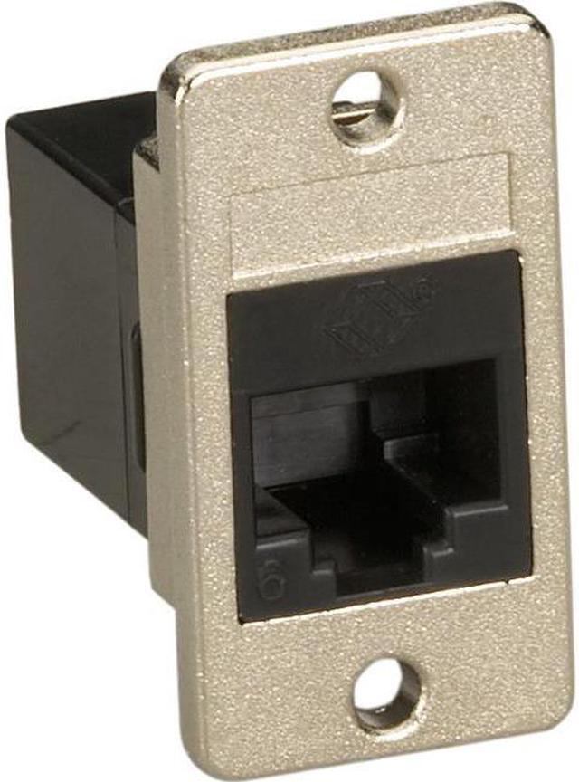 Alt view image 5 of 6 - CAT6 RJ-45 Panel-Mount Couplers, Unshielded, Black