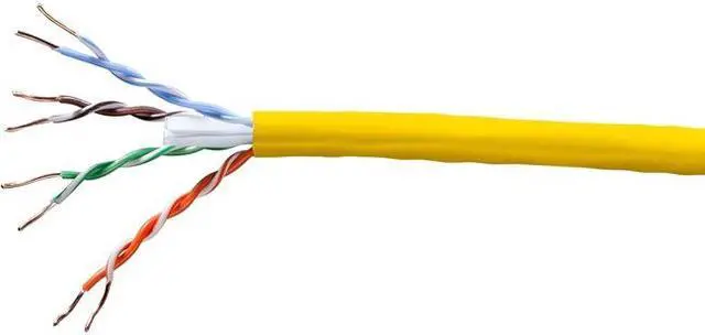 Alt view image 2 of 9 - Monoprice Cat6 Ethernet Bulk Cable - 1000 Feet - Yellow | Network Internet Cord - Solid, 550Mhz, UTP, CMP, Plenum, Pure Bare Copper Wire, 23AWG, No Logo