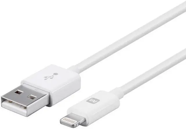 Alt view image 7 of 11 - Monoprice Apple MFi Certified Lightning to USB Charge & Sync Cable - 3 Feet - White | iPhone X, 8, 8 Plus, 7, 7 Plus, 6, 6 Plus, 5S - Select Series