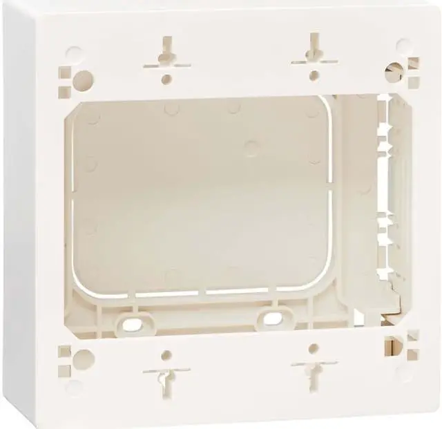 Alt view image 7 of 17 - Tripp Lite Double-Gang Surface-Mount Back Box White TAA N080SMB2WH