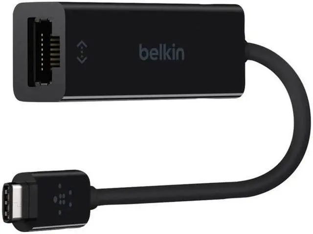 Alt view image 10 of 15 - Belkin F2CU040btBLK USB-C to Gigabit Ethernet Adapter (Also Known as USB Type-C)