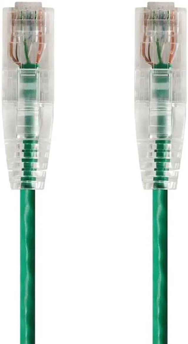 Alt view image 5 of 10 - Monoprice Cat6 Ethernet Patch Cable - 10 feet - Green | Snagless RJ45 Stranded 550MHz UTP CMR Riser Rated Pure Bare Copper Wire 28AWG - SlimRun Series