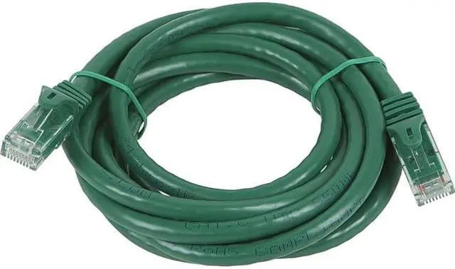 Alt view image 3 of 10 - Monoprice Flexboot Cat5e Ethernet Patch Cable - Network Internet Cord - RJ45, Stranded, 350Mhz, UTP, Pure Bare Copper Wire, 24AWG, 7ft, Green