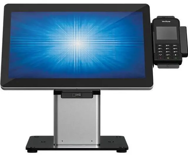 Alt view image 5 of 12 - Elo Slim Desk Mount For Touchscreen Monitor Cradle Bar Code Reader Fingerprint Reader Webcam - Black Silver