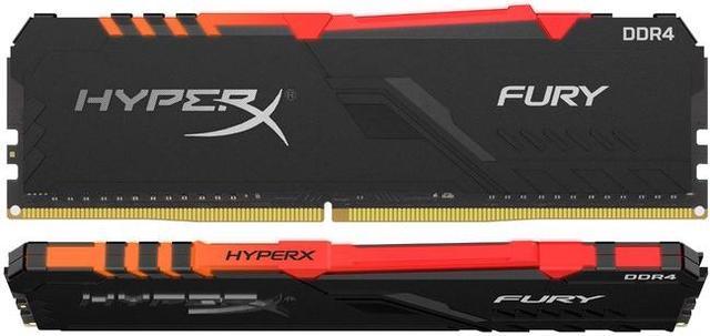 HyperX FURY RGB - DDR4 - 32 GB: 2 x 16 GB - DIMM 288-pin - 3600 MHz /  PC4-28800 - CL17 - 1.35 V - unbuffered - non-ECC -