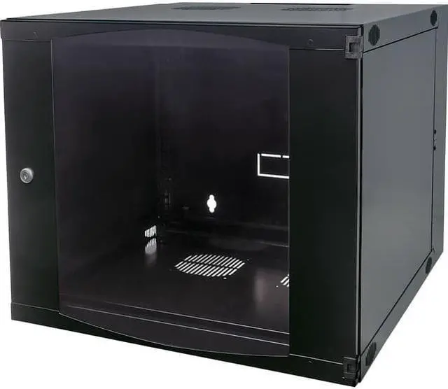 Alt view image 2 of 9 - Intellinet 19" Double Section Wallmount Cabinet , 6U, 600 mm (23.6 in.) Depth, Flat Pack, Black - OEM