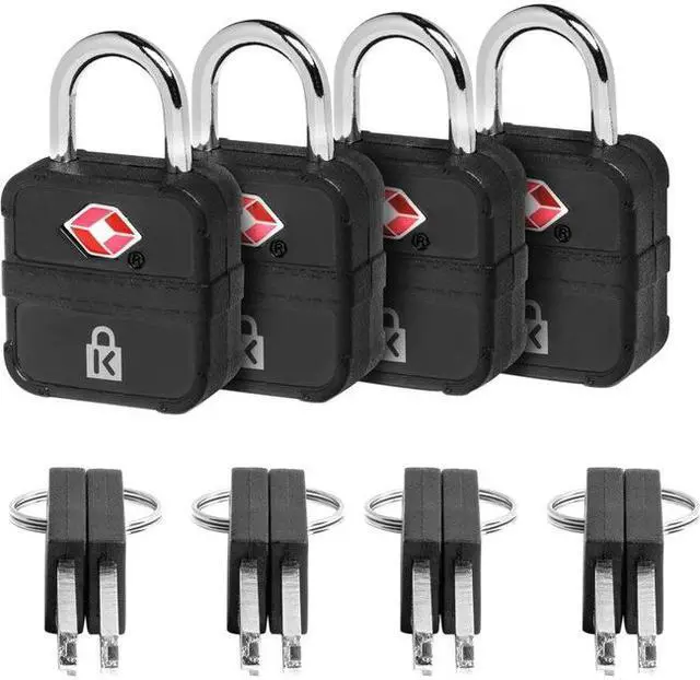 Alt view image 6 of 10 - Kensington TSA Accepted Keyed Luggage Lock-4-Pack