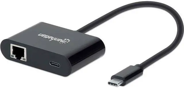 Alt view image 3 of 4 - Manhattan USB-C to Gigabit Network Adapter With Power Delivery Port 153454