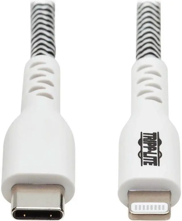 Alt view image 2 of 8 - Tripp Lite M102-003-HD Heavy-Duty USB-C to Lightning Cable M/M 3 ft. M102003HD